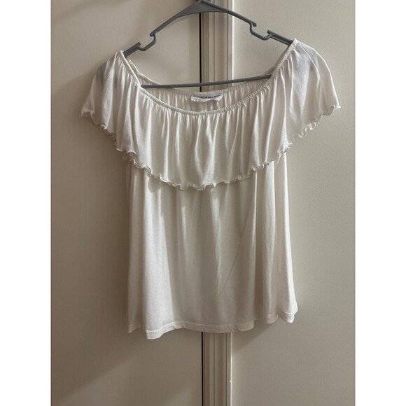 Fringe Off Shoulder White Blouse - Picture 2 of 10